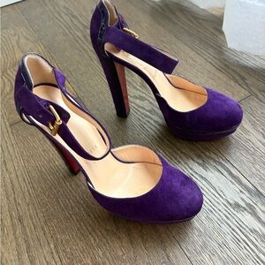 Christian Louboutin Purple Suede Heels